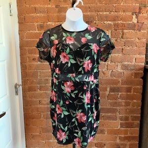 Floral print mini dress